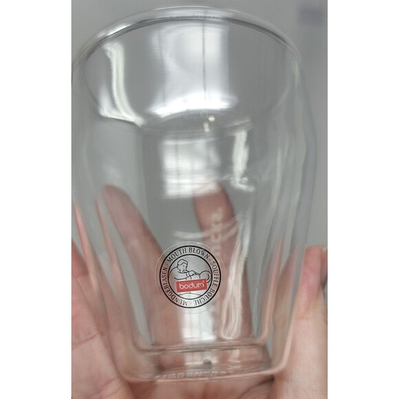 Set Of 3 Starbucks Bodum 2012 8 Oz Double Walled Hand Blown Glass Cup Brand New - Picture 7 of 14